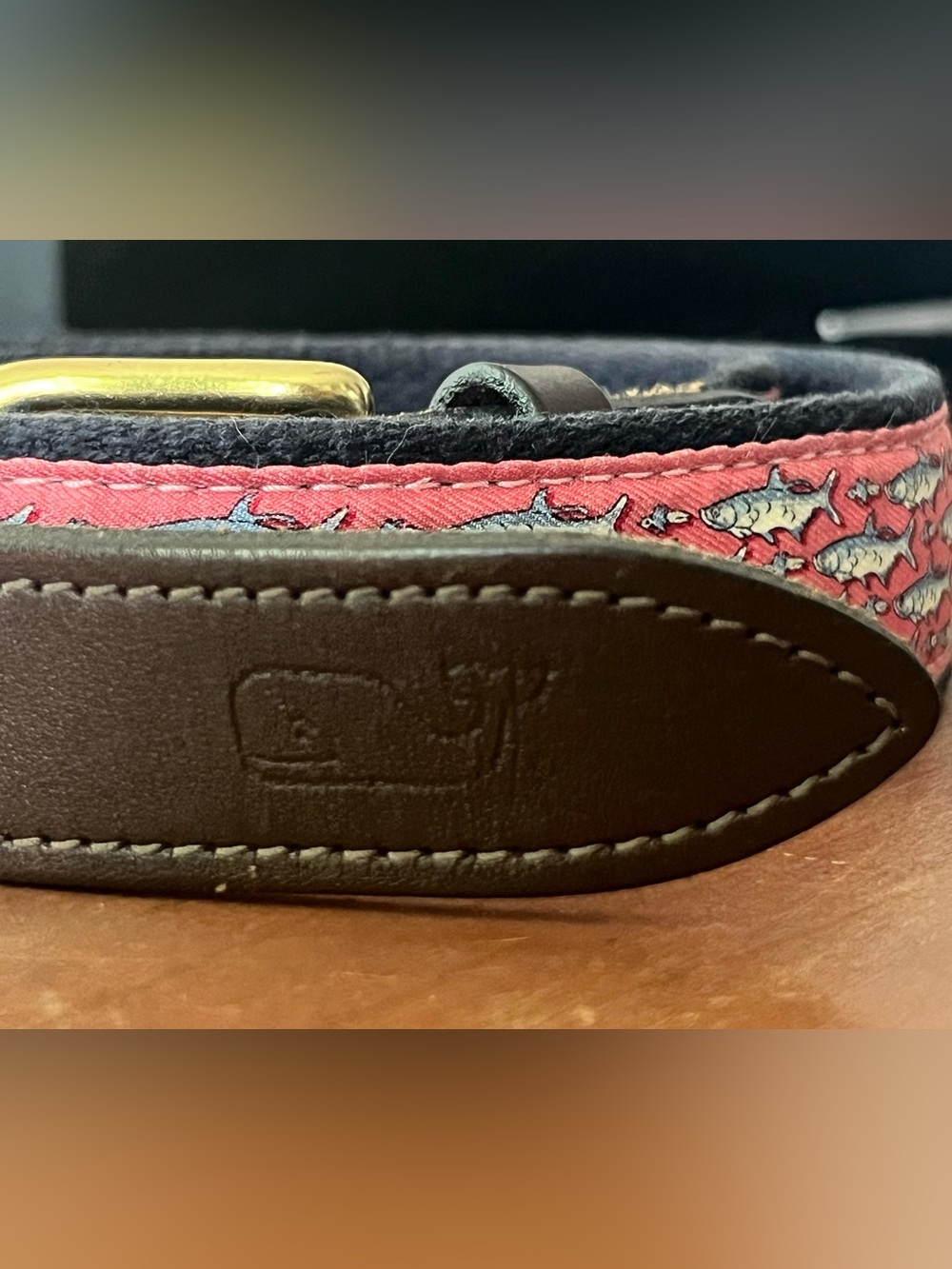 Vineyard Vines Boys Canvas Belt Pink Fish Preppy Coastal Classic Size 28